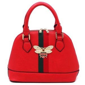 Queen Bee Stripe Dome Handbag
